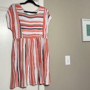 Multicolor striped dress